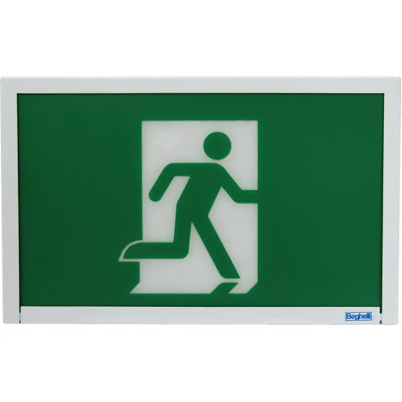 Running Man Exit Sign, Led, Hardwired, 12" L X 7 1/2" W, Pictogram 1