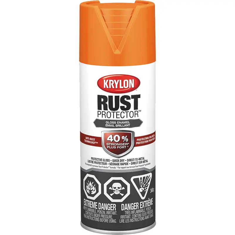 Rust Protector® Enamel Paint, Orange, Gloss, 12 Oz., Aerosol Can 1