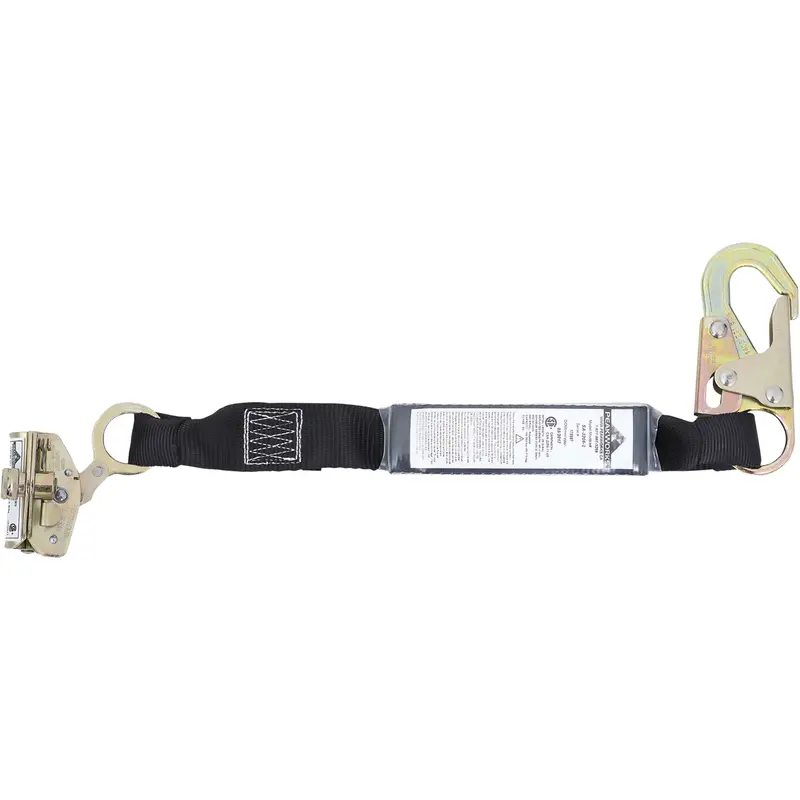 Sa-3206-2 Shock Absorbing Lanyard, 2', Snap Hook Center, Snap Hook Leg Ends, Polyester 1