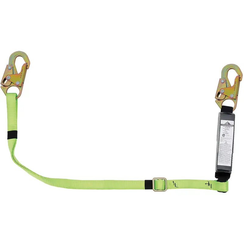 Sa-5400-6A Adjustable Shock Absorbing Lanyard, 6', Snap Hook Center, Snap Hook Leg Ends, Polyester 1