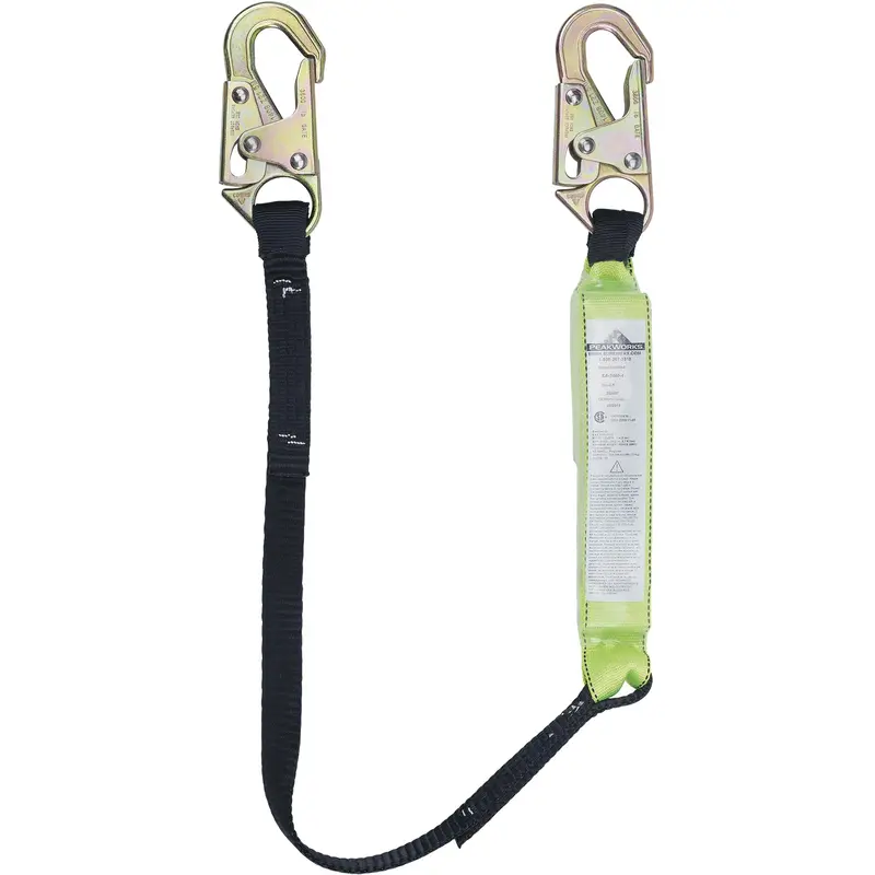 Sa-6400-6 Shock Absorbing Lanyard, 6', Snap Hook Center, Snap Hook Leg Ends, Polyester 1