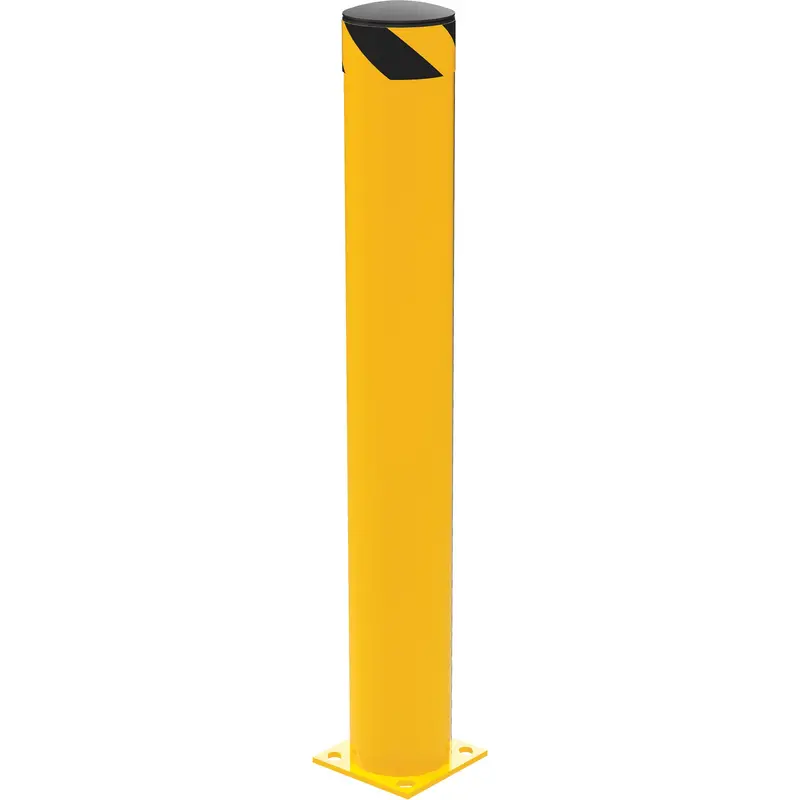 Safety Bollard, Steel, 48" H X 6.5" W, Yellow 1