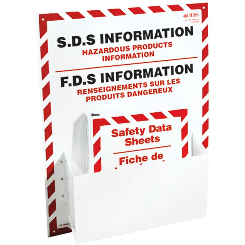 Safety Data Sheet Information Stations, English & French, Binders Included 1