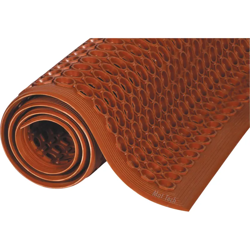 Safewalk™ Light Mats, Honeycomb, 3' X 5' X 1/2", Terracotta, Rubber 1
