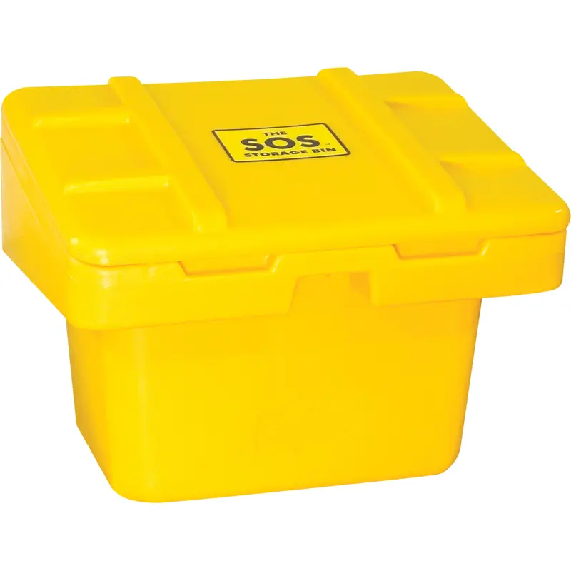 Salt Sand Container Sos™, With Hasp, 30" X 24" X 24", 5.5 Cu. Ft., Yellow 1