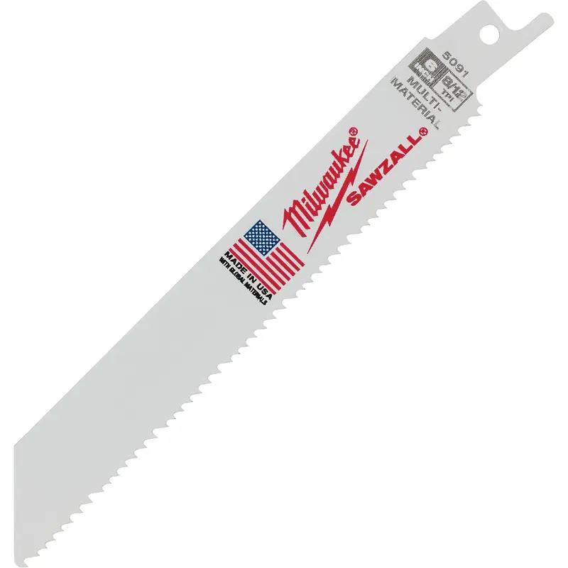 Sawzall® Blade, Bi-Metal, 8-12 Tpi, 6" L X 3/4" W 1