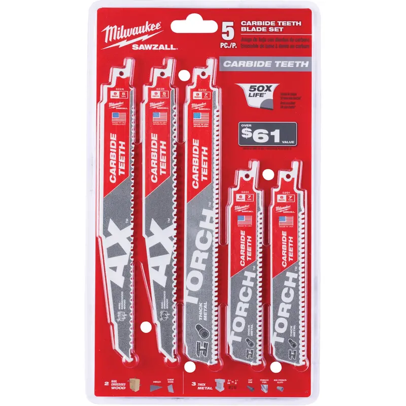 Sawzall® Carbide Teeth Blade Set 1