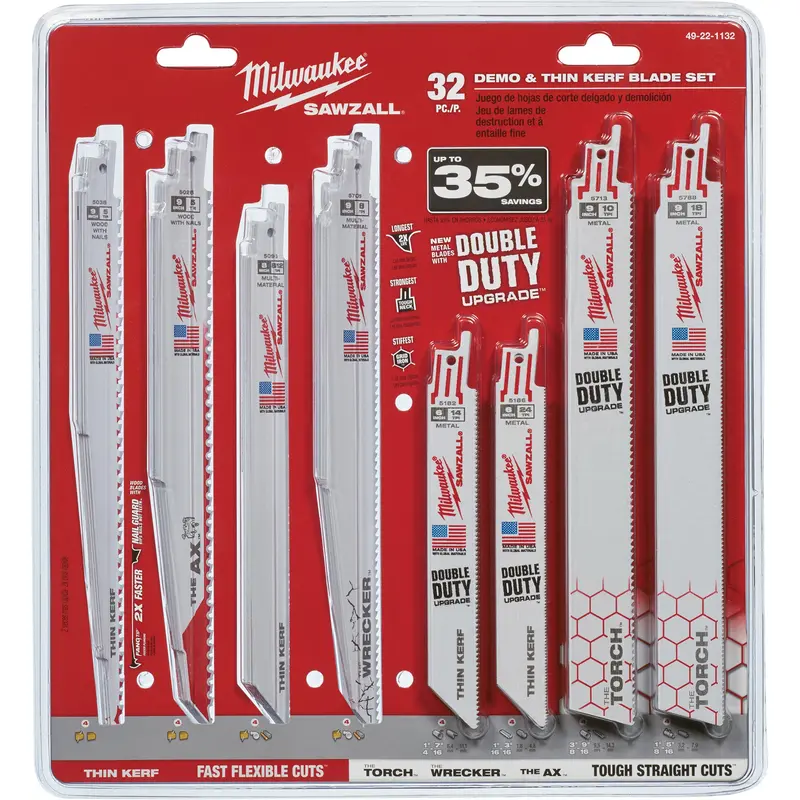 Sawzall® Demo And Thin Kerf Blade Set 1