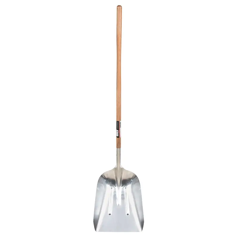 Scoop Shovel, Wood, Aluminum Blade, Straight Handle, 45-3/4" Length 1