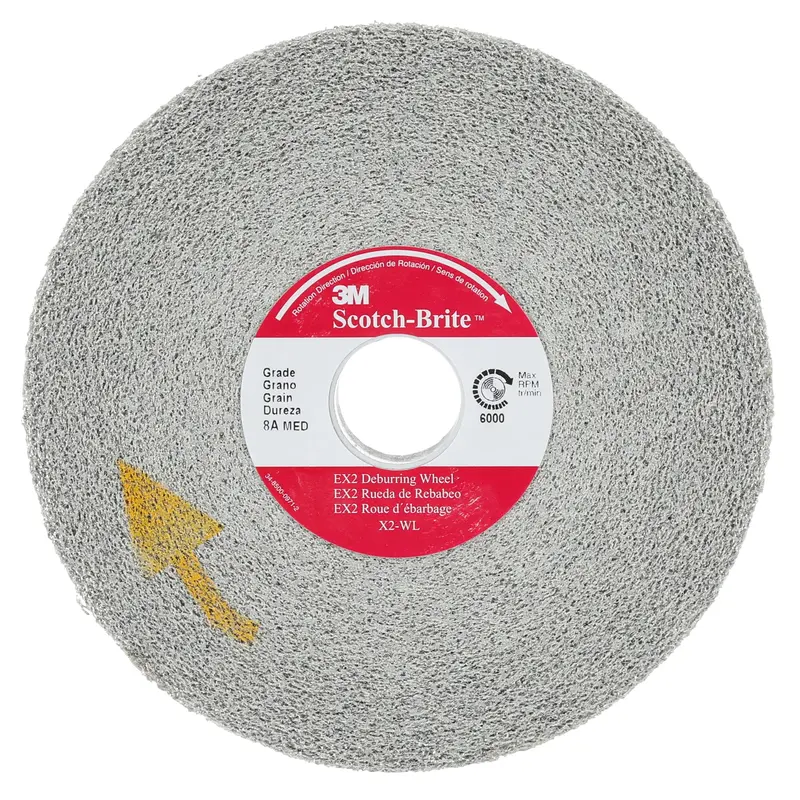 Scotch-Brite™ Exl Deburring Wheel, 6" X 1", 1"-8 Arbor, 1, Aluminum Oxide 1