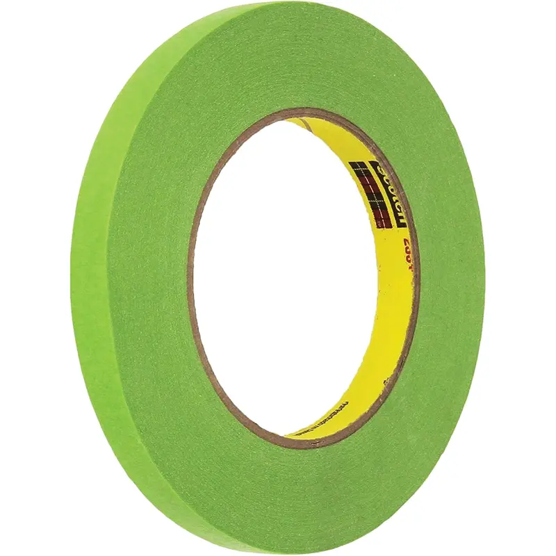 Scotch® Performance Masking Tape 233+, 12 Mm (1/2") X 55 M (180'), Green 1