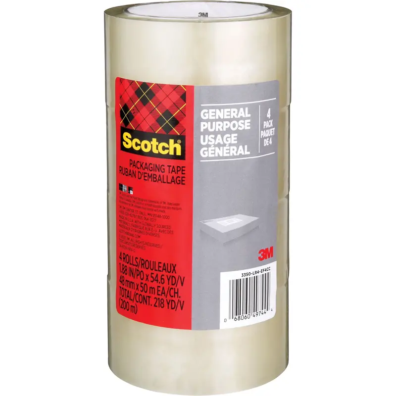 Scotch® Shipping Packaging Tape 175G, 48 Mm (2") X 50 M (164') 1