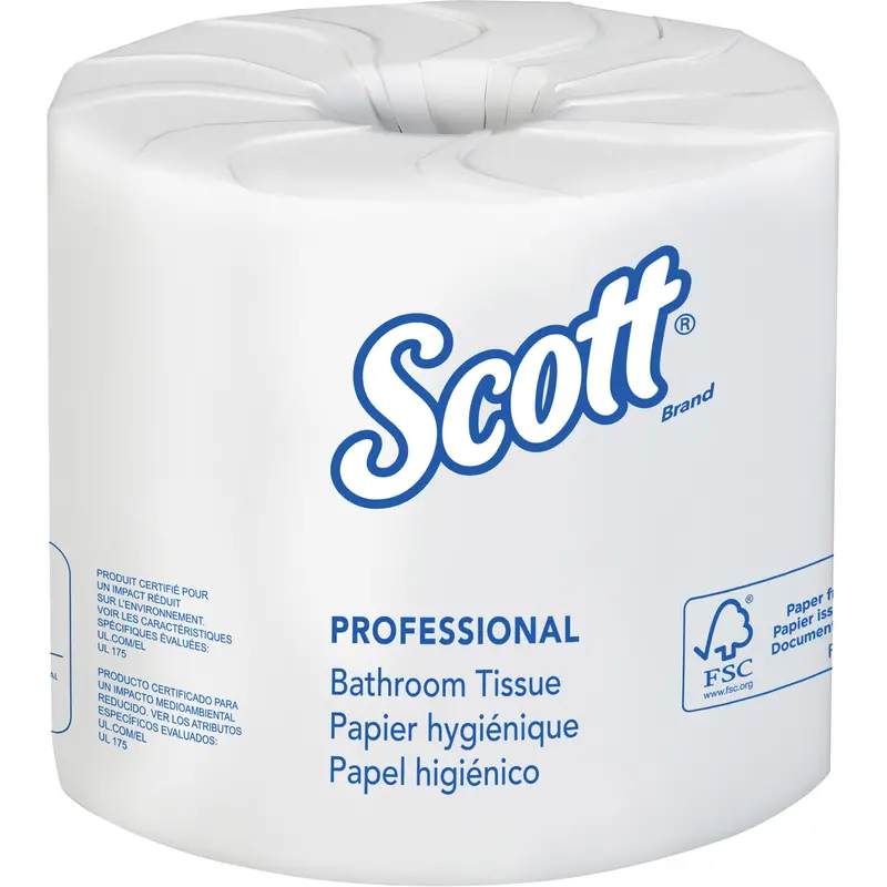 Scott® Essential Toilet Paper, 2 Ply, 506 Sheets/Roll, 169' Length, White 1