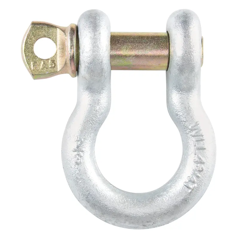 Screw Pin Anchor Shackle, 1/2", Screw Pin, Hot Dip Galvanized 1