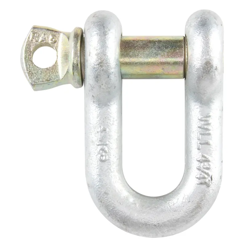 Screw Pin Chain Shackle, 1/2", Screw Pin, Hot Dip Galvanized 1