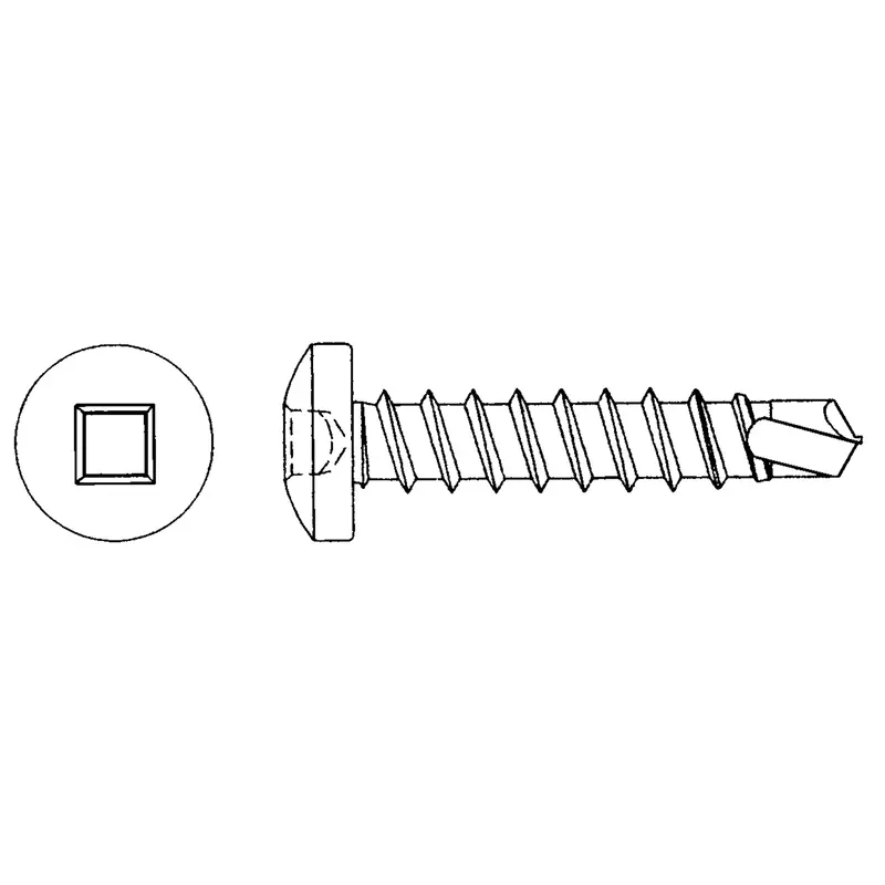 Self Drill Pan Head Screws, #8 X 1" L, Zinc Plated 1