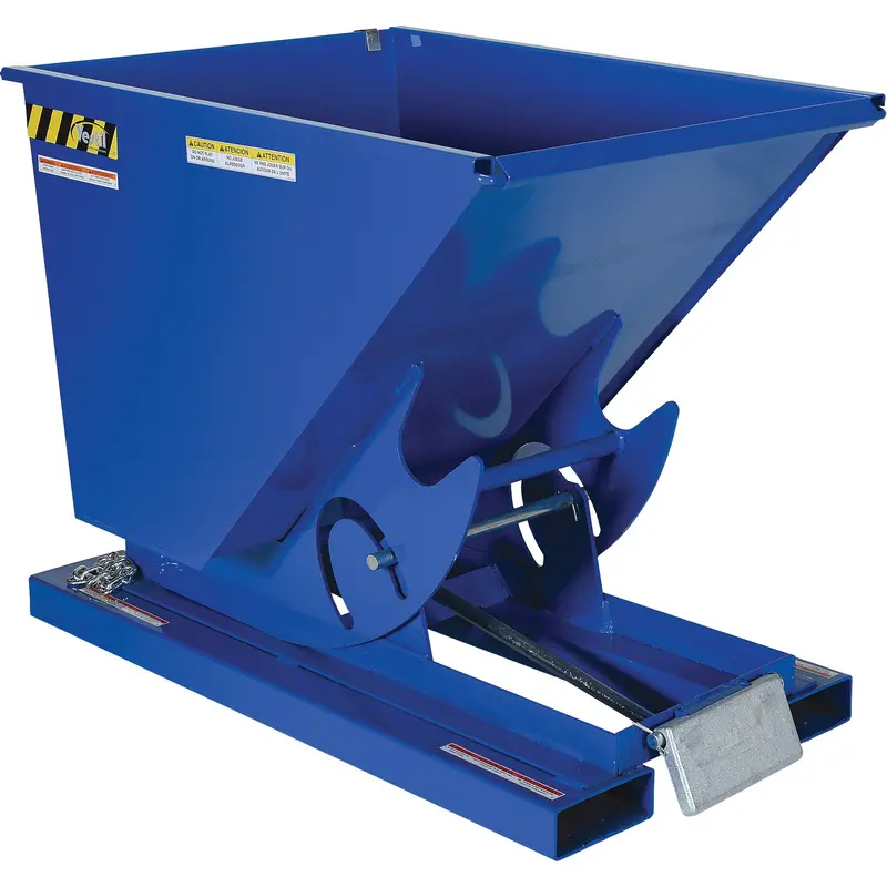 Self-Dumping Hopper, Steel, 1/2 Cu.Yd., Blue 1
