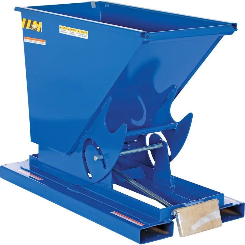 Self-Dumping Hopper, Steel, 1/4 Cu.Yd., Blue 1