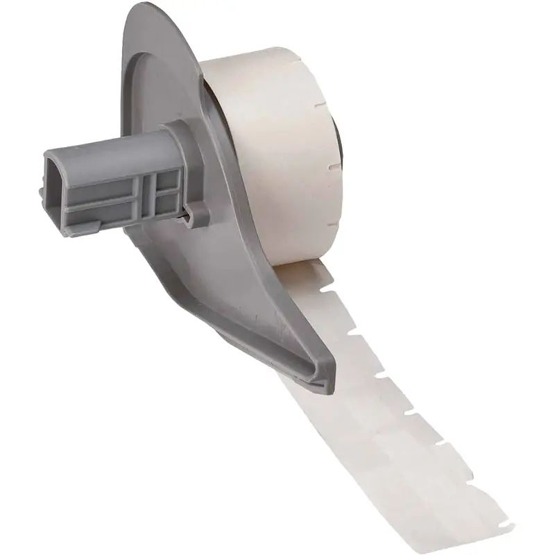 Self-Laminating Wrap-Around Wire & Cable Labels, Vinyl, 0.5" L X 0.75" H, White 1