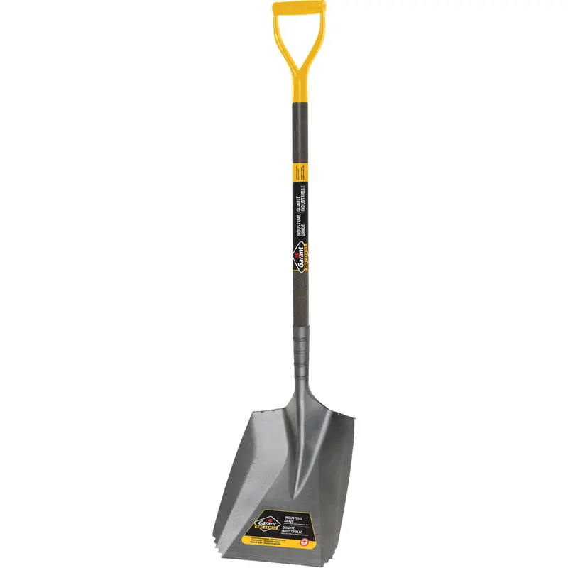 Serrated Snow Shovel, Tempered Steel Blade, 11-7/10" Wide, D-Grip Handle 1