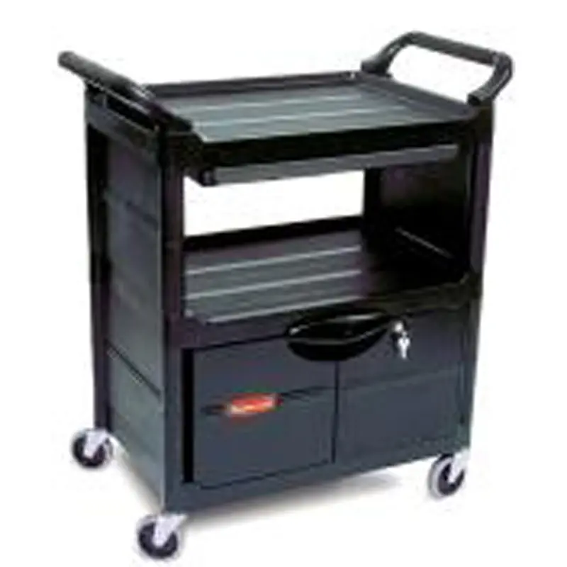 Service Utility Cart With Cabinet, 2 Tiers, 33-5/8" X 37-4/5" X 18-5/8", 200 Lbs. Capacity 1