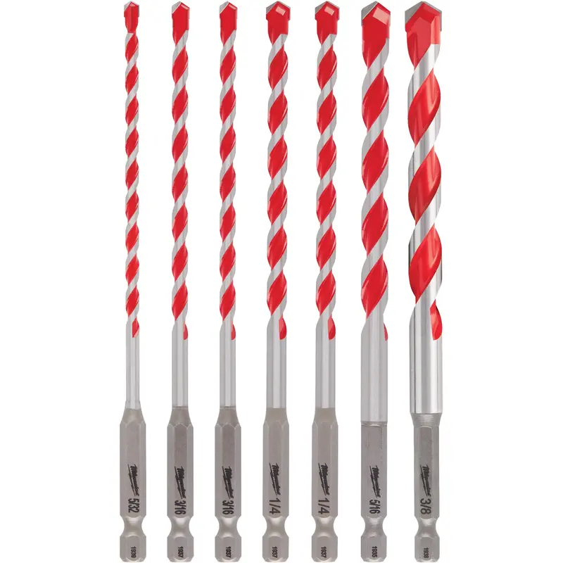 Shockwave™ Hammer Drill Bit Kit, 7 Pieces, Carbide 1