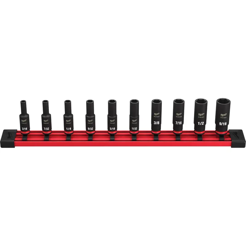 Shockwave™ Impact Duty™ Sae 6 Point Socket Set, 14 Pcs, Impact, 1/4" Drive Size, Deep 1
