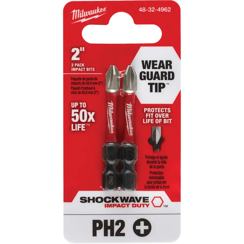 Shockwave™ Impact Duty™ Screwdriver Bit, Phillips, #2, 1/4" Drive 1