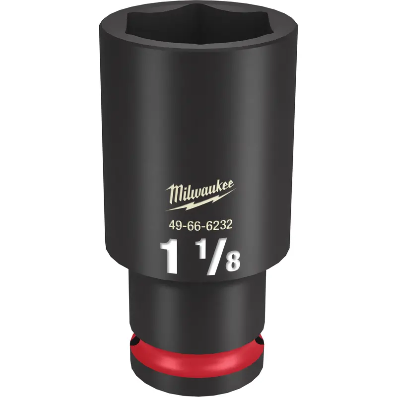 Shockwave™ Impact Duty™ Socket, Power, 1-1/8", 1/2" Drive, 6 Points, Deep 1