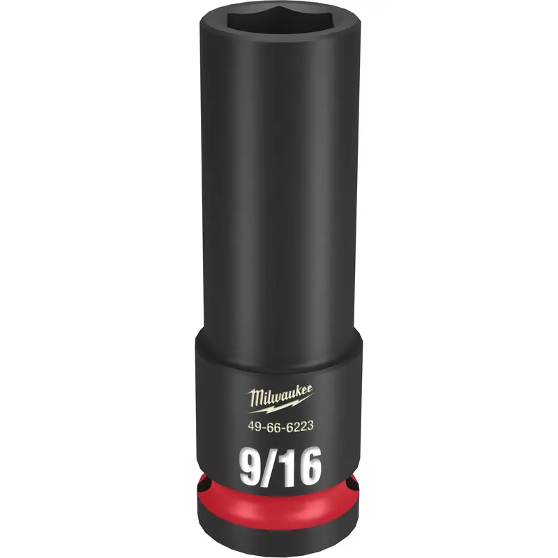Shockwave™ Impact Duty™ Socket, Power, 9/16", 1/2" Drive, 6 Points, Deep 1