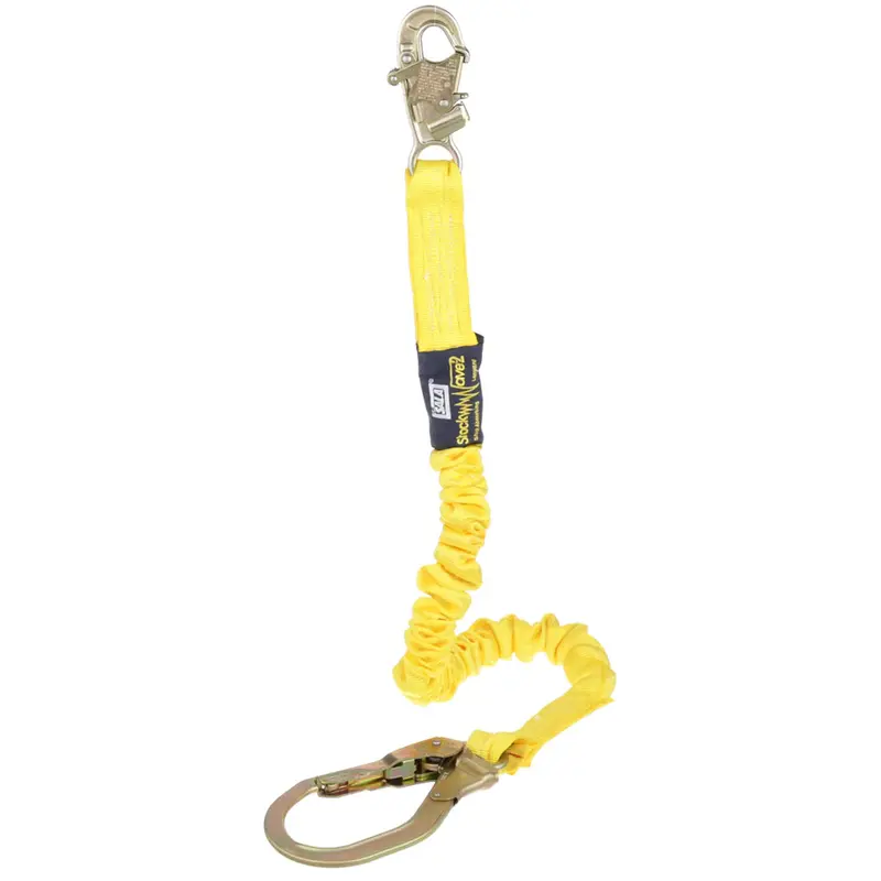 Shockwave™2 Shock-Absorbing Lanyard, 6', Snap Hook Center, Snap Hook Leg Ends, Polyester 1