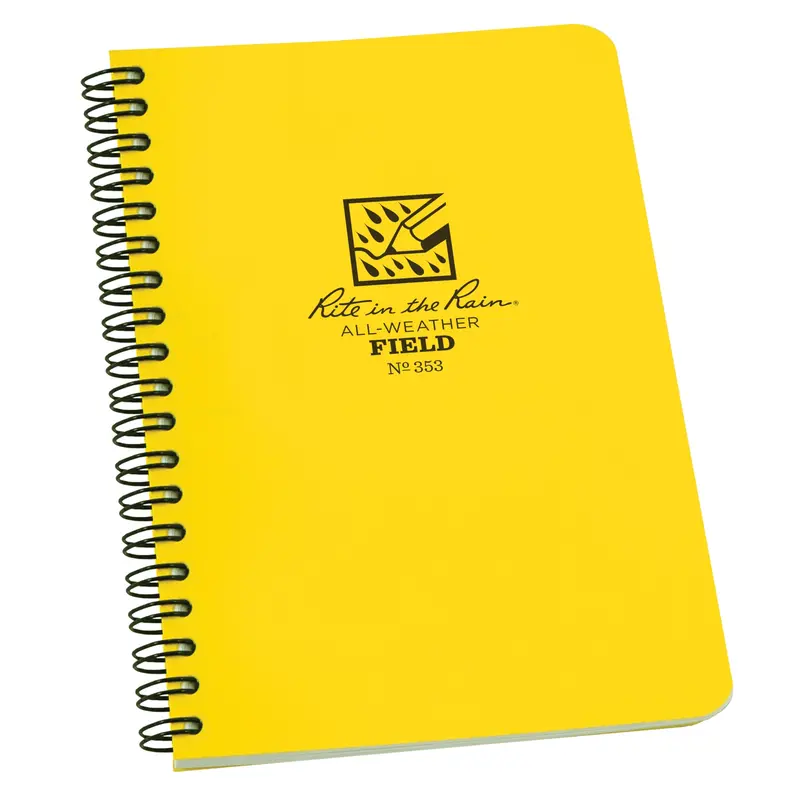 Side-Spiral Notebook, Soft Cover, Yellow, 64 Pages, 4-5/8" W 1