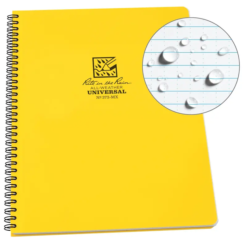 Side-Spiral Notebook, Soft Cover, Yellow, 84 Pages, 8-1/2" W X 11" L 1