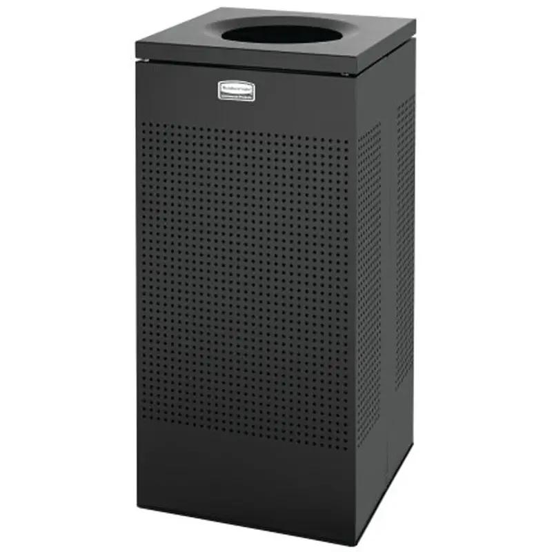Silhouette Square Open Top Waste Receptacle, Steel, 20 Us Gal. 1