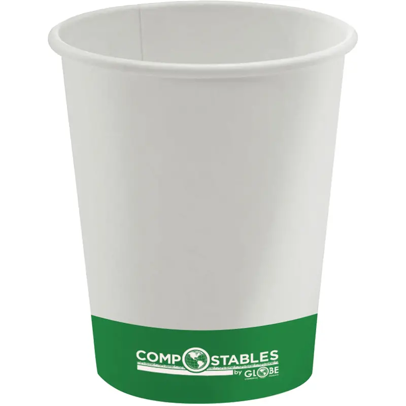 Single Wall Hot/Cold Compostable Paper Cups, 8 Oz., Multi-Colour 1