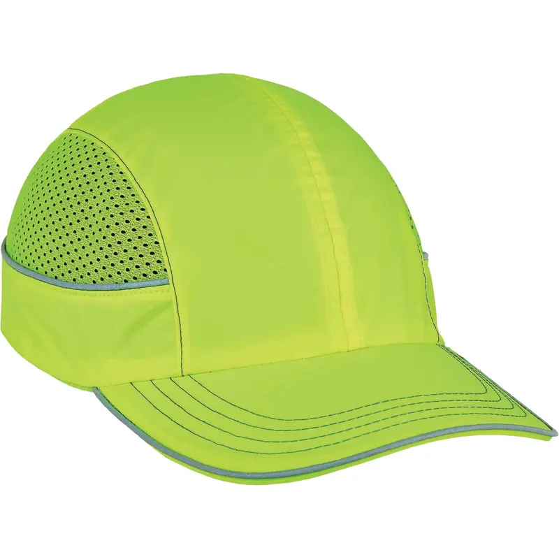 Skullerz® 8950 Long Brim Bump Cap, High Visibility Lime Green 1
