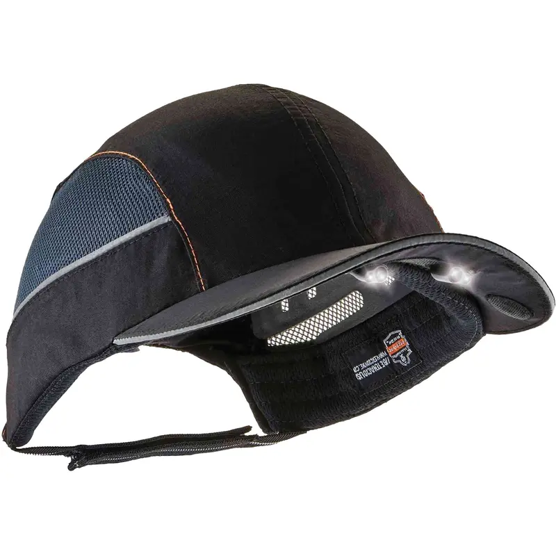 Skullerz® 8960 Short Brim Bump Cap With Led Lighting, Black 1