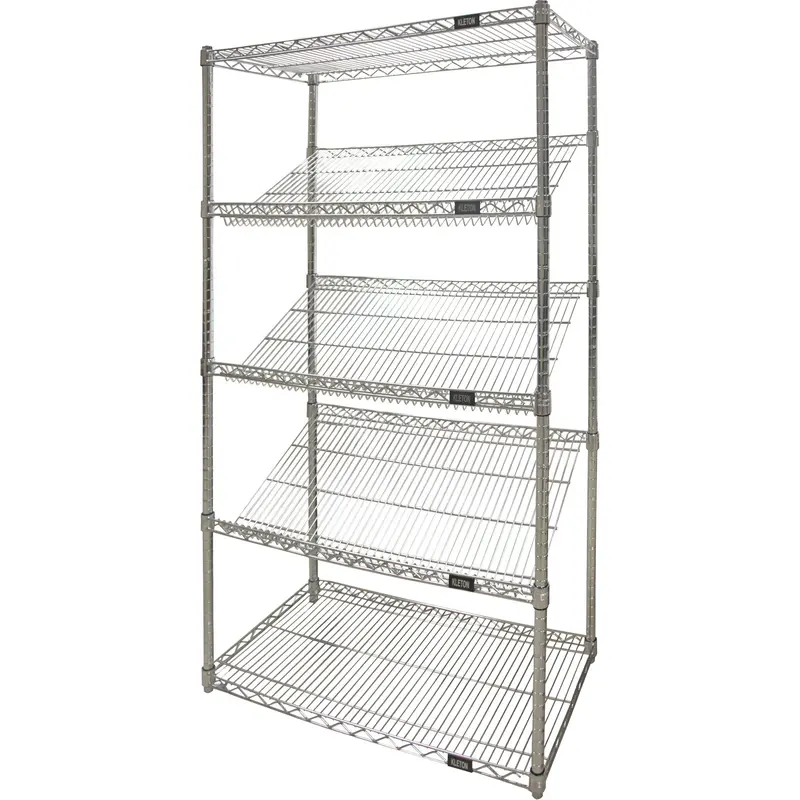 Slanted Wire Shelving Unit 1