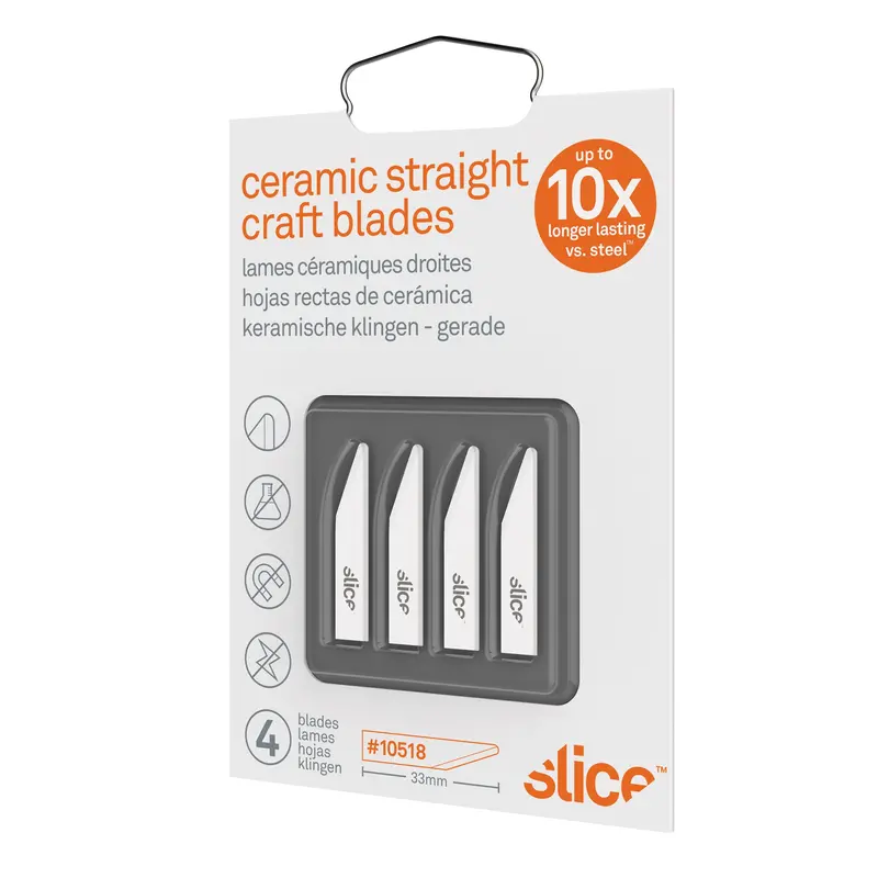 Slice™ Rounded-Tip Ceramic Straight Edge Knife Blades, Single Style 1