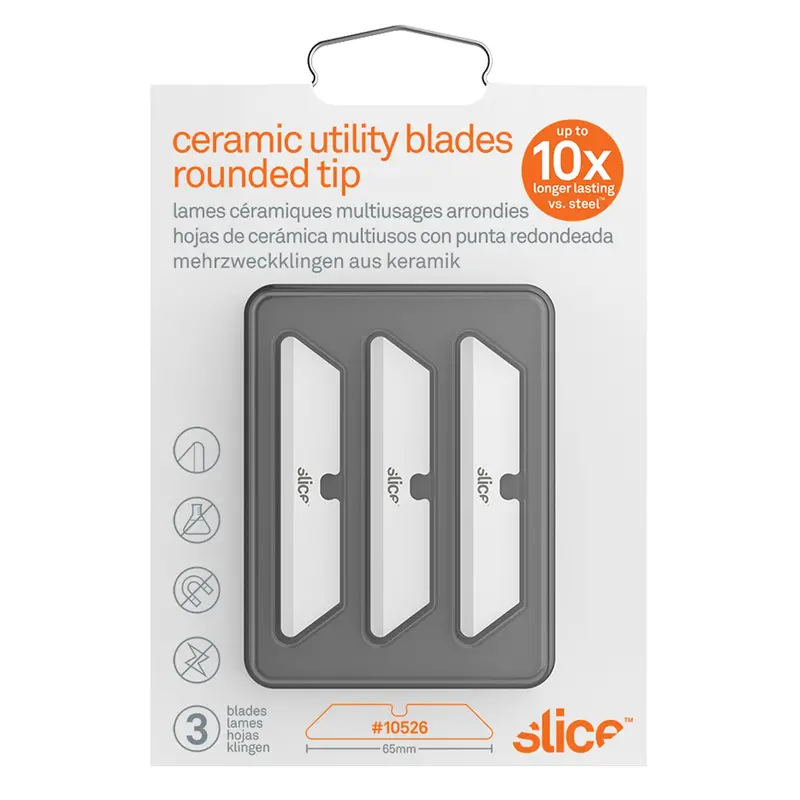 Slice™ Rounded Tip Replacement Blades For Ceramic Utility Knife, Single Style 1