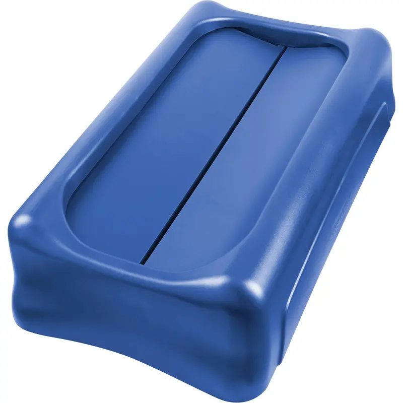 Slim Jim® Waste Receptacle Lid, Swing Lid, Plastic, Fits Container Size: 22" X 11" 1