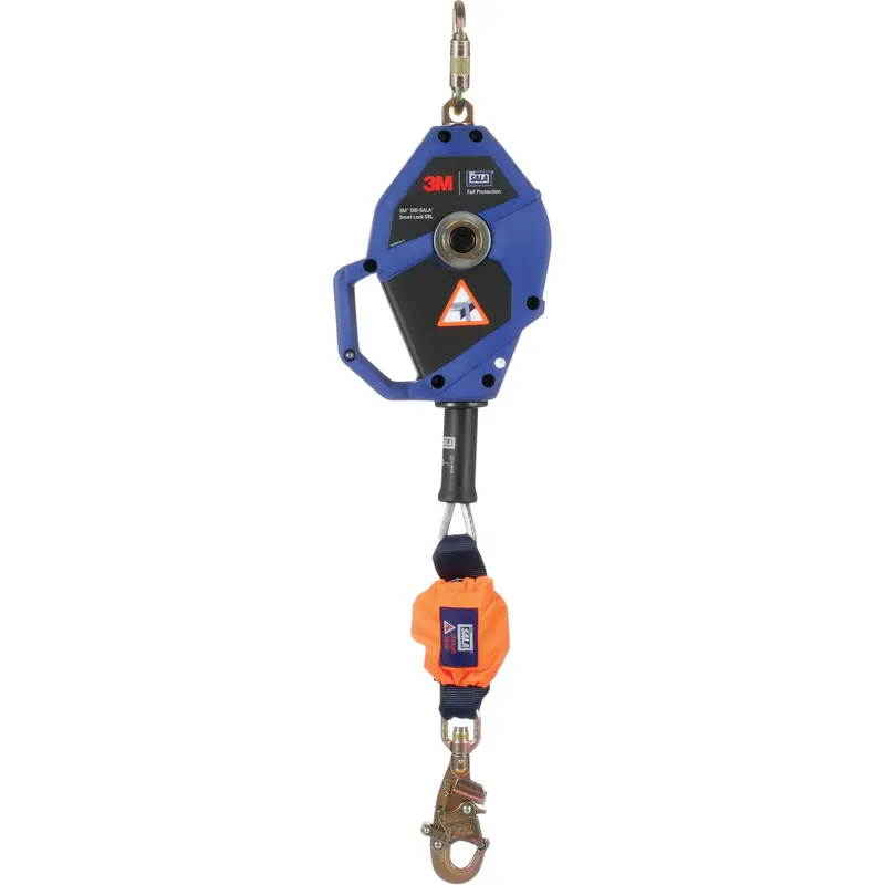 Smart Lock Self-Retracting Lifeline, 20', Galvanized Steel, Swivel 1