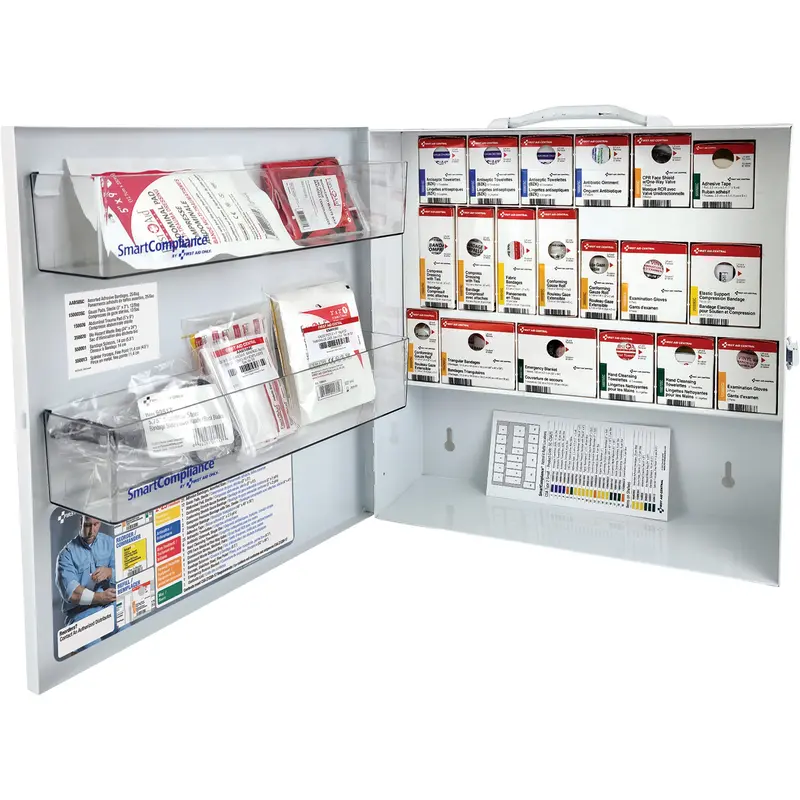 Smartcompliance® First Aid Cabinet, Meets Csa Z1220-17 Type 2 Low-Risk Environment, Small (2-25 Workers) 1