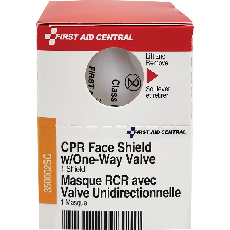 Smartcompliance® Refill Cpr Faceshield With One-Way Valve, Single Use Faceshield, Class 2 1