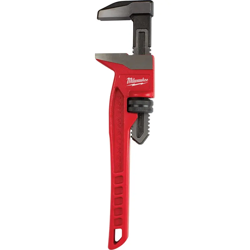 Smooth Jaw Pipe Wrench, 2-5/8" Jaw Capacity, 12" Long, Powder Coated Finish, Ergonomic Handle 1