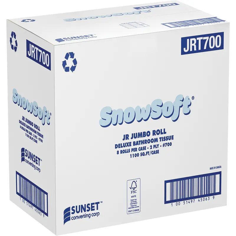 Snowsoft™ Deluxe Bathroom Tissue, Jumbo Roll, 2 Ply, White 1