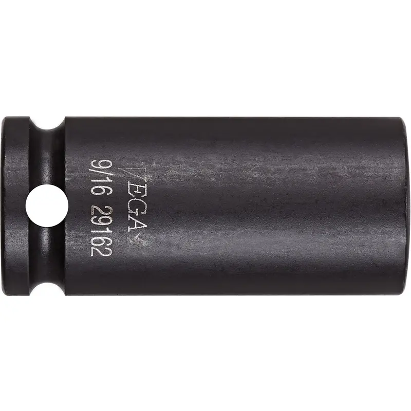 Socket, Impact, 1/2", 3/8" Drive, 6 Points, Deep 1