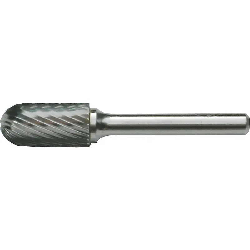 Solid Carbide Burrs - Cylinder Shape With Ball Nose, Sc-5, 1/2" Dia., 1" Depth Of Cut 1