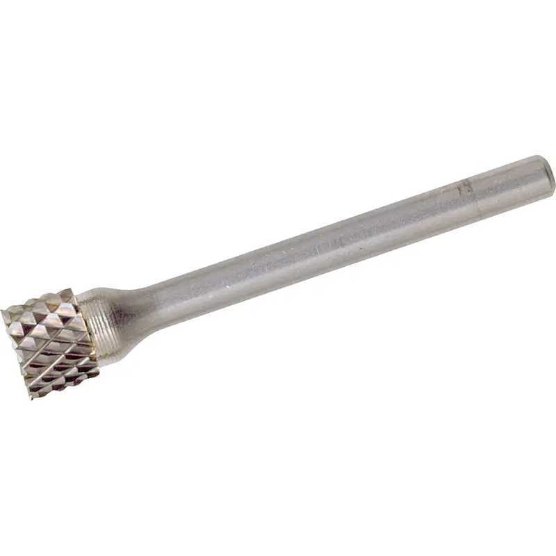 Solid Carbide Burrs - Cylinder Shape With End Cut, Sb-1, 1/4" Dia., 1/4" Shank, 5/8" Depth Of Cut 1