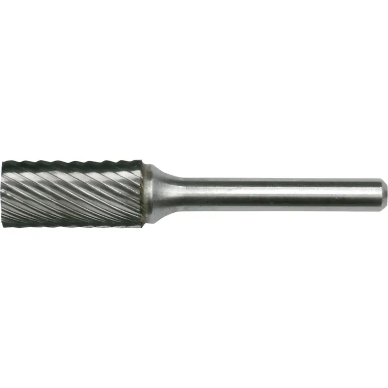 Solid Carbide Burrs - Cylinder Shape With No End Cut, Sa-5, 1/2" Dia., 1/4" Shank 1